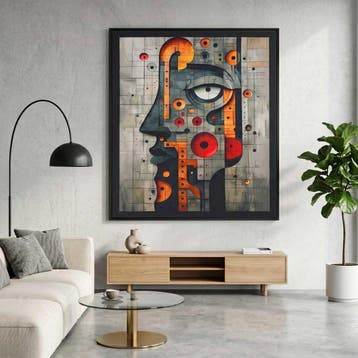 AA207 - Decoratief Stof “Abstract Geometrisch Profiel” –