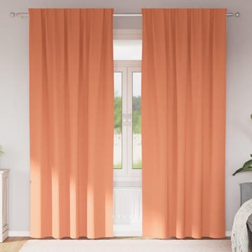vidaXL Blackout Gordijnen met Ringen 2 st Terracotta 225 x, Verzenden, Nieuw