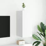 vidaXL Tv-wandmeubel met LED-verlichting 30,5x35x70 cm wit, Huis en Inrichting, Kasten |Televisiemeubels, Verzenden, Nieuw