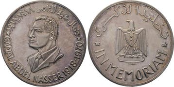 Zilver medaille 1970 Ägypten Republik 1953, Verzenden