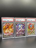 Pokémon - 3 Graded card Eevee Vmax, Mewtwo V & Riolu Full, Nieuw