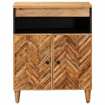 vidaXL Opbergkasten Bruin 60 x 33,5 x 75 cm Massief Mango, Verzenden, Nieuw