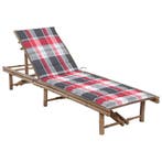 vidaXL Ligbed met kussen bamboe, Tuin en Terras, Verzenden, Nieuw