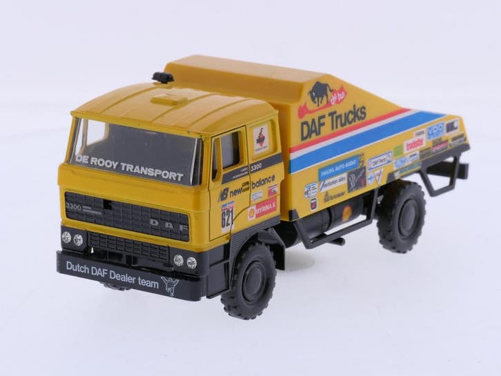Schaal 1:50 Lion Car DAF 3300 Rally Parijs-Dakar 1985 Jan..., Hobby en Vrije tijd, Modelauto's | 1:50, Gebruikt, Ophalen of Verzenden