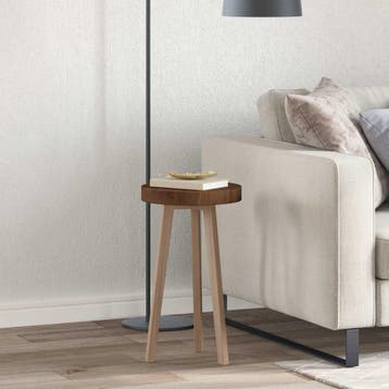 vidaXL Tafelblad Donkerbruin Ø 30 x 4 cm Massief Eikenhout, Verzenden