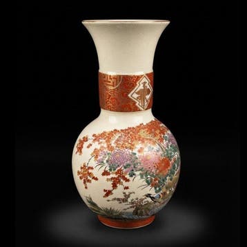 Vaas - Porselein - Japan - Handgeschilderd, hoogte 40 cm