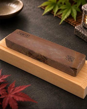 Keukenmes - slijpsteen - Kurama - Steen, Hout - Japan -