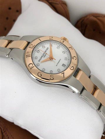 Baume & Mercier - Linea Automatic Diamonds 18K Gold/Steel -, Nieuw