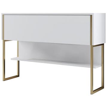 Evila Originals Luxe Dressoir Houtfineer Goudwit - Outlet -, 100 tot 150 cm, Verzenden, Zo goed als nieuw, Hollywood Regency