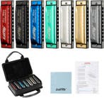Blues Harmonica 7-delig | 56% KORTING | Retour deal, Verzenden, Overige typen, Zo goed als nieuw, Met koffer of doosje