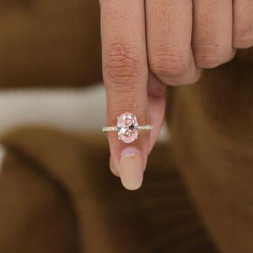 Ring - 14 karaat Geel goud - 2.76ct. tw. Roze Diamant (Fancy, Nieuw