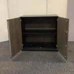 Zwart metalen draaideurkast met sleutel (hxbxd) 86x93x45 cm,, Huis en Inrichting, Gebruikt