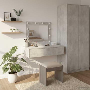 vidaXL Kaptafel Grijs 83 x 40 x 70 cm Bewerkt hout, Verzenden, Nieuw