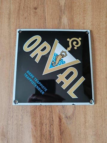 Orval bière trappiste - Enseigne en émail - Acier, Émail