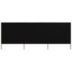 vidaXL Windscherm 3-panelen 400x120 cm stof zwart, Verzenden, Nieuw
