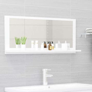 vidaXL Badkamerspiegel 90x10,5x37 cm spaanplaat wit, Huis en Inrichting, Verzenden, Nieuw