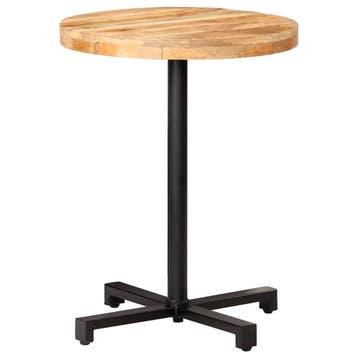 vidaXL Bistrotafel rond Ø60x75 cm ruw mangohout, Verzenden