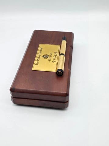 Parker - Pluma Estilografica Parker Duofold godron gold NOS, Nieuw