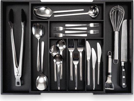 2dekans | Budu Uitschuifbare Bamboe Bestekbak #38 (38 cm, Huis en Inrichting, Keuken | Keukenbenodigdheden, Ophalen of Verzenden