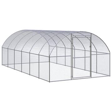 vidaXL Kippenren 3x6x2 m gegalvaniseerd staal, Dieren en Toebehoren, Verzenden, Nieuw