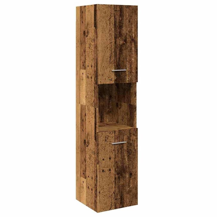 vidaXL Badkamerwandkast 30x30x130 cm bewerkt hout oud, Huis en Inrichting, Tafels | Kaptafels, Nieuw, Verzenden