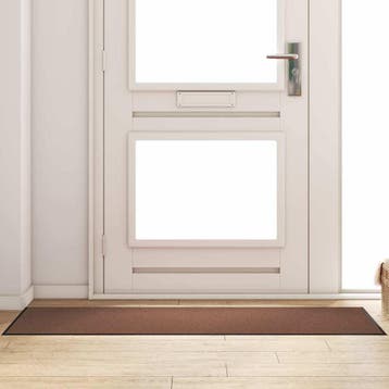 vidaXL Deurmat Bruin en zwart 60 x 180 cm 100% Polyamide, Verzenden
