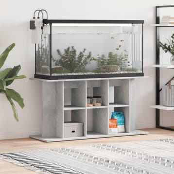 vidaXL Aquariumstandaard Betongrijs 120x40x60 cm Bewerkt, Verzenden, Nieuw