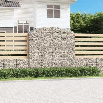 vidaXL Schanskorf gewelfd 200x50x180/200 cm gegalvaniseerd, Verzenden, Nieuw