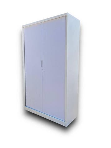 Witte Roldeurkast/Archiefkast - 197x120x45 - Nieuwe Kast, 100 tot 150 cm, Nieuw, Metaal, Met slot