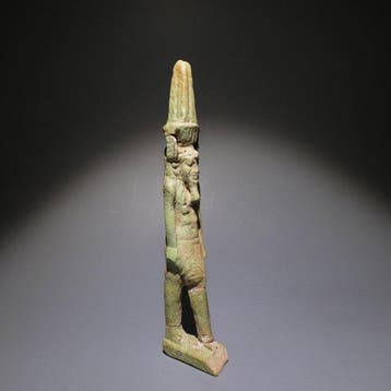 Égypte ancienne Faience Amulette du dieu Nefetrum /