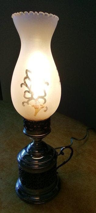Tafellamp - .800 zilver, Antiek en Kunst, Antiek | Zilver en Goud