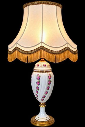 Lampe de table - Porcelaine - Limoges, France, Antiquités & Art