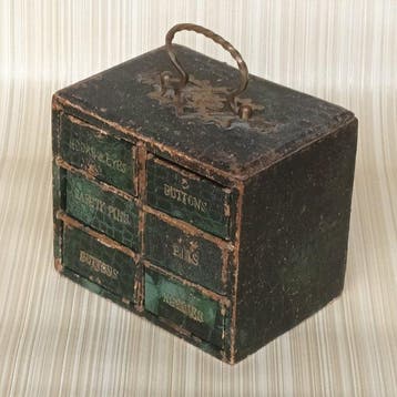 Commode - Bois, Laiton, Carton - Petit meuble à fournitures