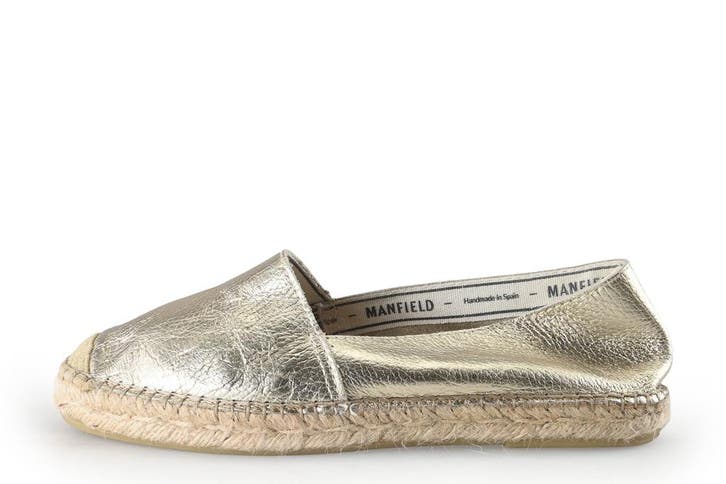 Manfield Espadrilles in maat 39 Goud, Kleding | Dames, Schoenen, Overige kleuren, Zo goed als nieuw, Espadrilles, Verzenden