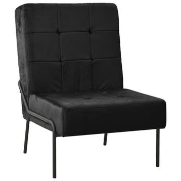 vidaXL Relaxstoel 65x79x87 cm fluweel zwart, Huis en Inrichting, Verzenden, Nieuw