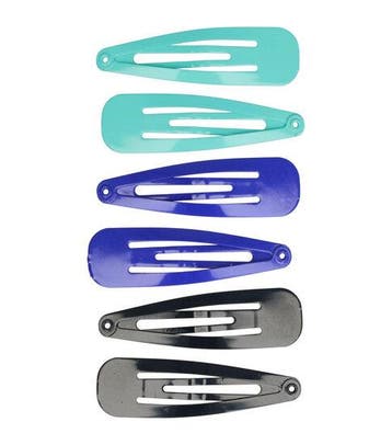 Haarspeld Klikklak 5,5cm - Basic - Blauw Zwart - Set van 6, Nieuw