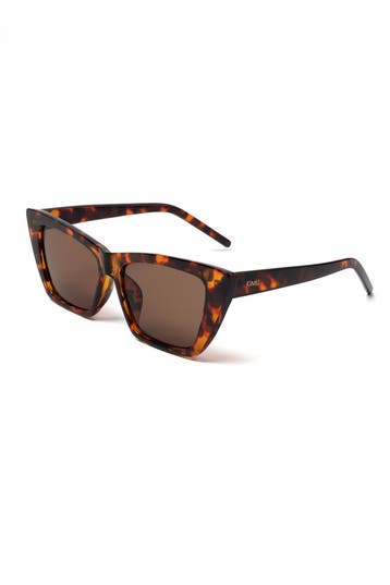 KIMU® Vierkant Cat Eye Tortoise Bruin Montuur Bruine Glazen, Ophalen of Verzenden