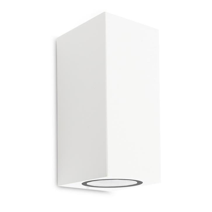 Wandverlichting modern Geo Up en Down Muurlamp Wit met Licht, Jardin & Terrasse, Éclairage extérieur, Envoi
