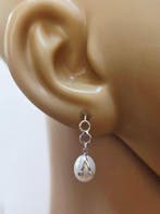 Oorbellen - 18 karaat Witgoud Parel - Diamant, Bijoux, Sacs & Beauté, Boucles d'oreilles