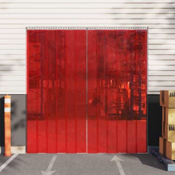 vidaXL Deurgordijn 200x1,6 mm 10 m PVC rood, Verzenden