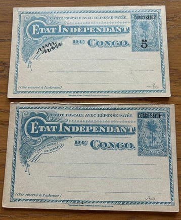 Congo belge - Petite collection de 8 cartes postales non