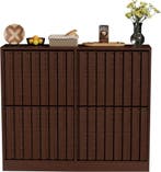 Schoenenkast - Schoenenrek - 102x24x86,5 cm - Bruin - UEV, Maison & Meubles, Armoires | Casiers, Verzenden