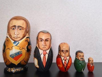 Matryoshka Dolls - Set of 5 Dolls Featuring Past Russian