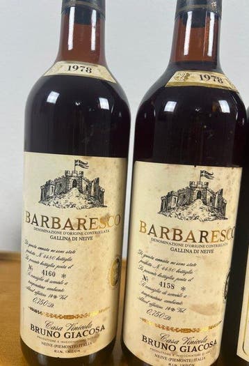 Bruno Giacosa: Gallina 1978 x2, Barolo Riserva 1974 x2 &, Nieuw