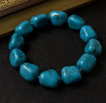 Fijne Amerikaanse turquoise nugget kraal armband, 40 g -