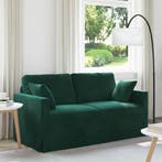 vidaXL bank / zetel Donkergroen 158 x 78 x 80 cm Fluweel, Verzenden