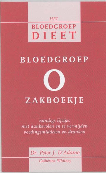 Bloedgroep O zakboekje 9789032508869 P. DAdamo, Verzenden, Gelezen, P. D'Adamo