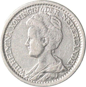 Nederland. Wilhelmina. 25 Cent 1925 KWALITEIT (Zonder