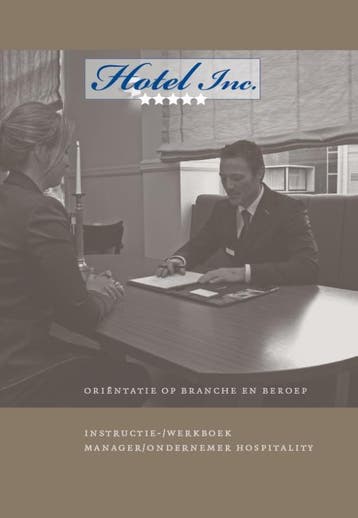 Hotel Inc. instructie/werkboek oriëntatie op branche en, Verzenden, H. Veelers