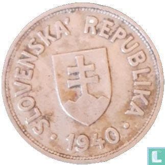 Slowakije 50 halierov 1940, Verzenden, Overige landen, Losse munt